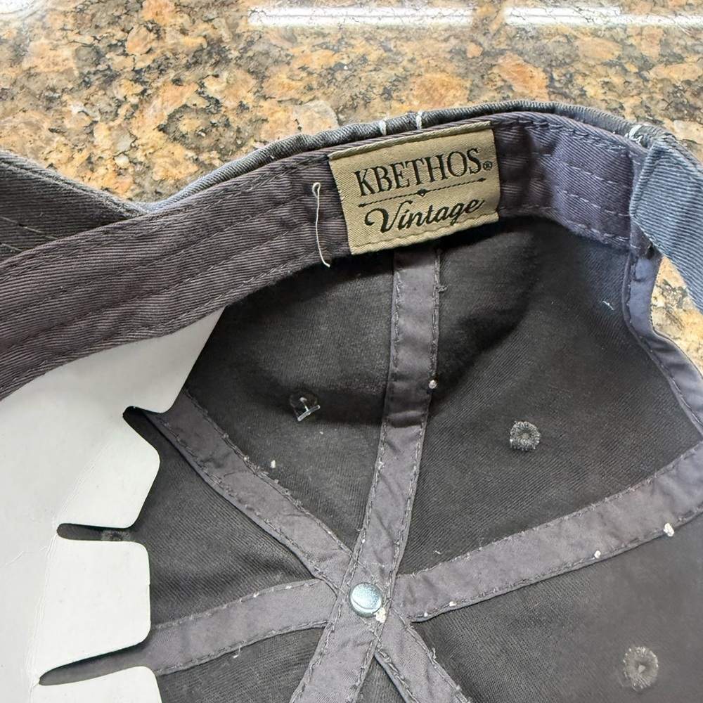 KBETHOS Wife Mom Boss Distressed Patch Baseball Cap Hat Gray NWT - Picture 3 of 5